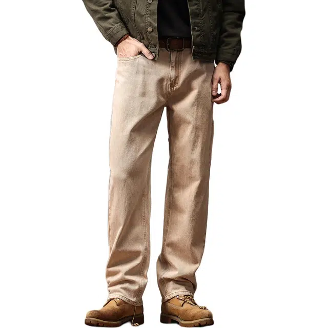 格蓝鹿 春潮牌纯棉直筒美式百搭简约休闲裤 男女同款