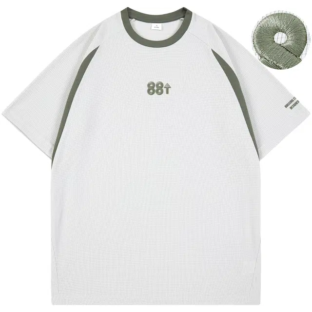 88rising Split Color Logo T-Shirt Pearl Gray