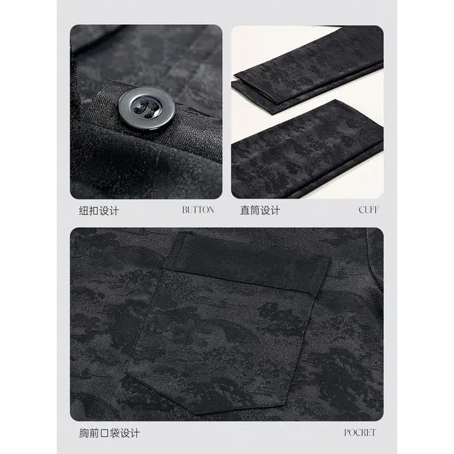 潞优野 凉感男士春秋冰雪丝长袖可外穿开衫休闲家居服睡衣套装 男款