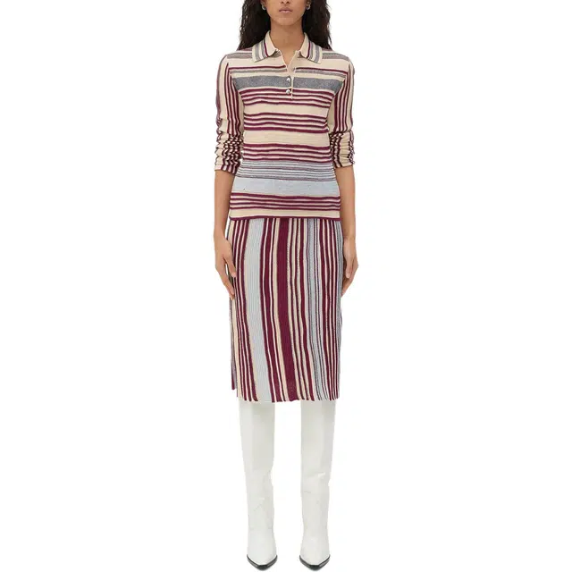 Bottega Veneta Striped Linen Polo PoloPolo