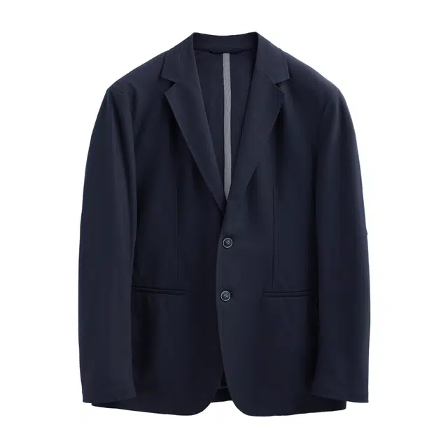 丹宁哲学 抗皱凉感高弹力西装 男款 藏青色