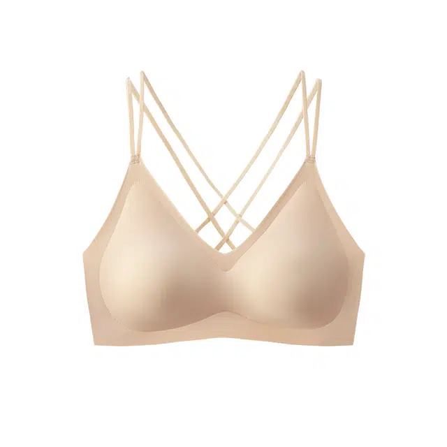 草本初色 无痕细肩吊带无钢圈小胸聚拢防下垂吊带露背一体式美背文胸 女款