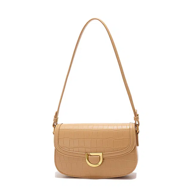 维尼奥 品牌潮流时尚小众设计清新女包鳄鱼纹简约气质通勤腋下包复古百搭婚包 合成革 斜挎单肩包 常规 女款 多色