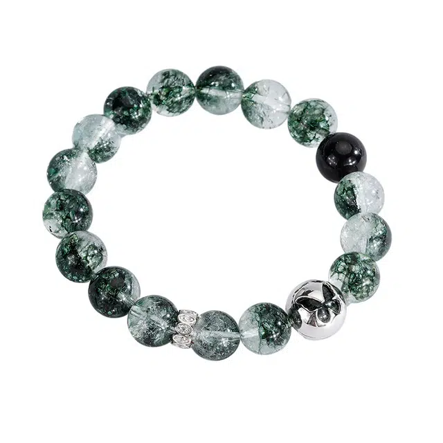 金大福 聚宝盆招财进宝微观世界 八方来财 水逆退散 新中式高级经典小众设计串珠 诸事好运 绿幽灵 手串 女款