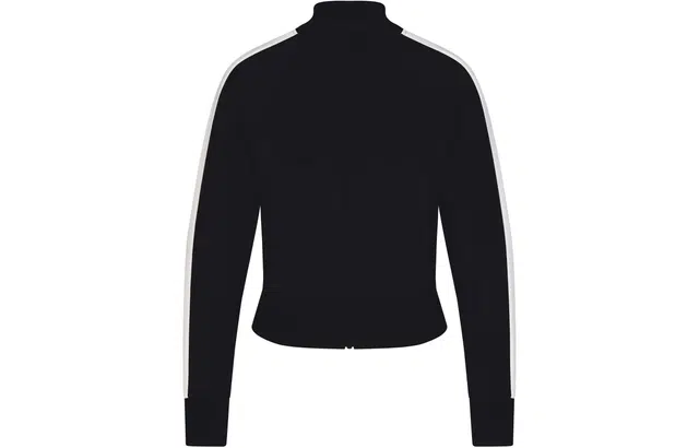 SKIMS TRACK ZIP UP JACKET ONYX