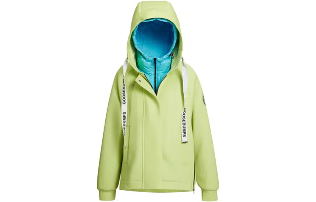 波司登 三合一可脱卸鹅绒内胆长袖纯色几何图案连帽宽松厚款羽绒服 女款