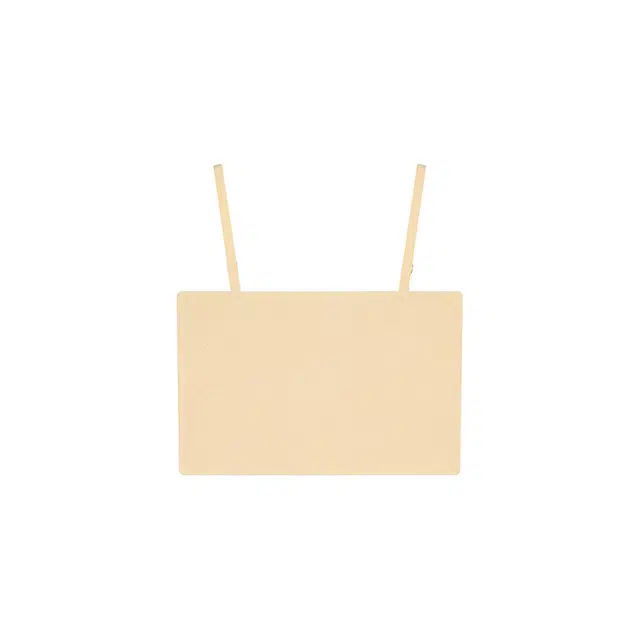 区区欧阳 修身超短款纯色套头针织吊带 女款