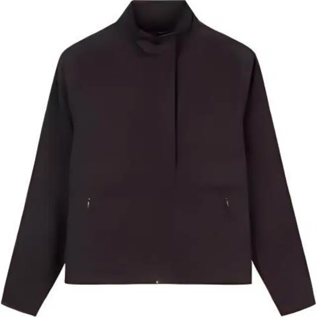 超级安踏 纯色拉链立领舒适透气百搭夹克外套 女款 伽罗棕