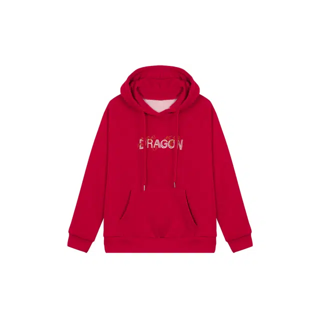 麓蔓蒂 龙年宽松套头连帽新年本命年长袖卫衣 男女同款