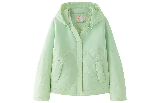 艾莱依 设计感拼接休闲短款宽松羽绒服 女款