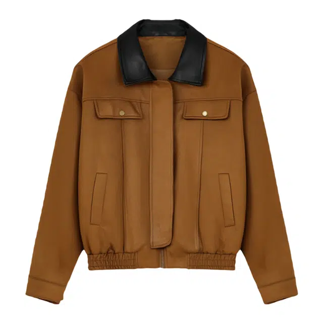 桴生 美式巴恩风复古美拉德色系休闲舒适春秋季飞行员长袖夹克 男女同款