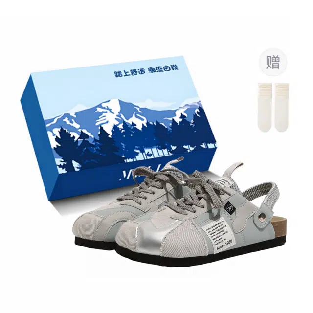 小鹿米利 两穿厚底 一脚蹬鞋 防滑包头拖鞋 女