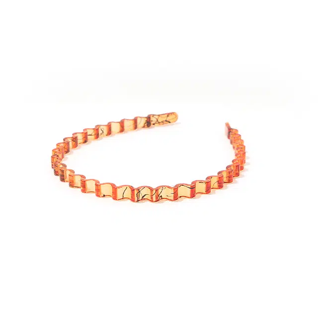 如花梦 高颅顶碎发波浪压发洗脸复古防滑 亚克力 发箍 女款