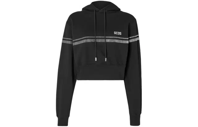GCDS Bling Gcds Cropped Hoodie