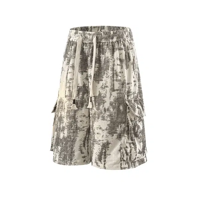 加荣 潮牌美式高街休闲裤大口袋工装短裤 男女同款