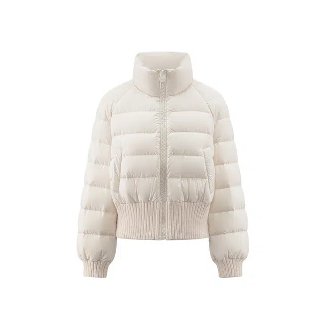 艾莱依 简约时尚纯色短款长袖羽绒服 女款