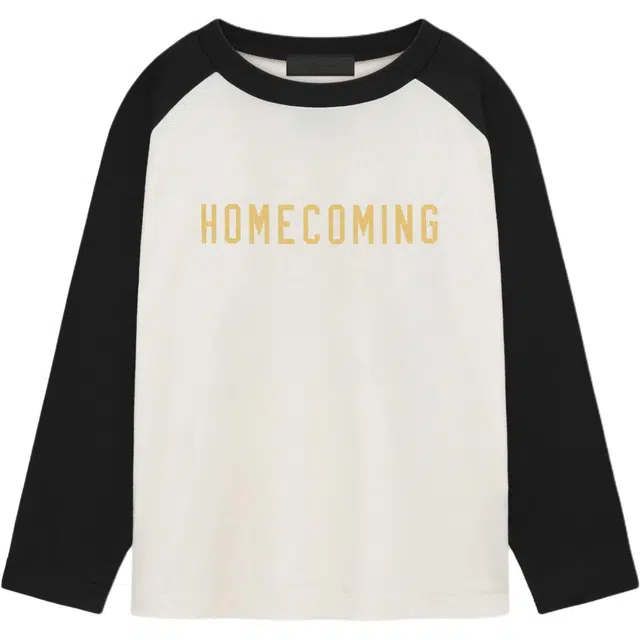 Fear of God Essentials FALL24 HOMECOMING Womens Tri-Blend Baseball Shirt T BLACK