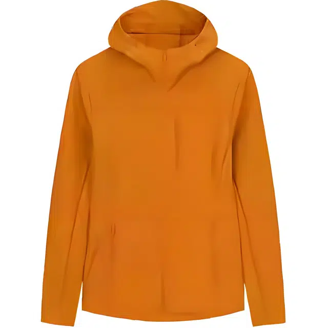 超级安踏 纯色拉链连帽舒适透气百搭夹克外套 女款 蜜饯橙