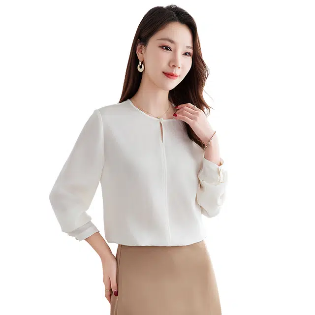 水墨佳人 真丝弹力重绉小衫 女款