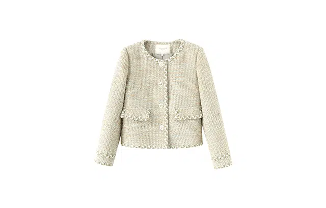 花栗鼠小姐 手工编织小香 轻奢重工名媛风外套优雅百搭夹克 女款