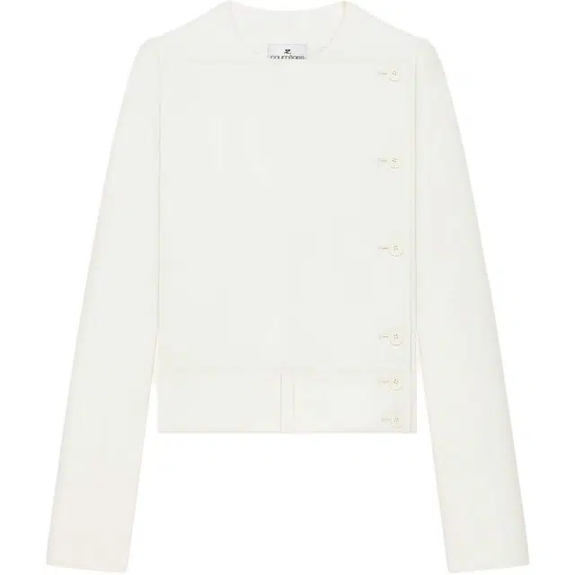 COURREGES SS25 OBLIQUE HERITAGE JACKET Heritage White