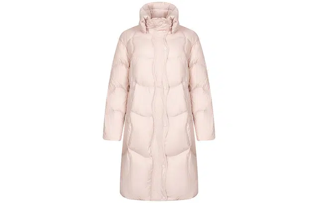 艾莱依 纯色长款立领休闲羽绒服 女款