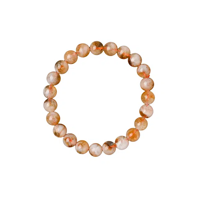 迈奇的礼物 招财蜂蜜奶盖珠子天然 黄水晶 手串 男女同款情侣款