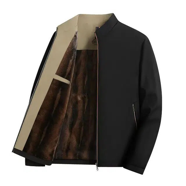 红蜻蜓 舒适立领加绒加厚保暖休闲夹克外套 男女同款