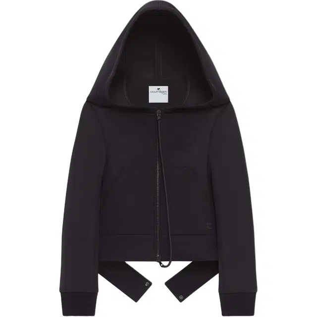 COURREGES SS25 COCOON BONDED JACKET BLACK