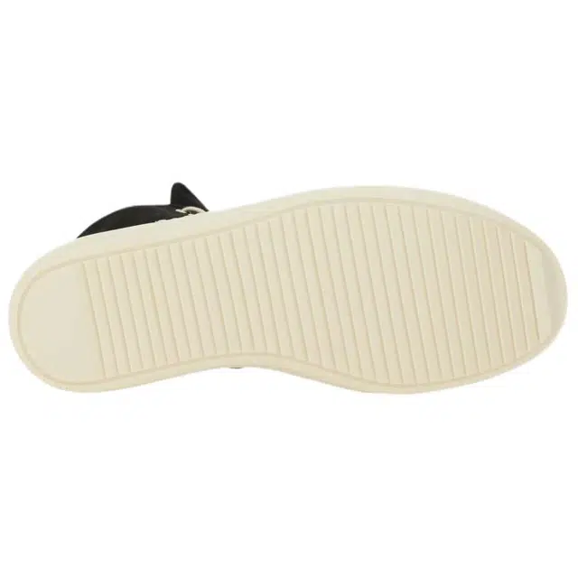 Rick Owens DRKSHDW Round Toe Zip High Top Canvas Sneakers Black