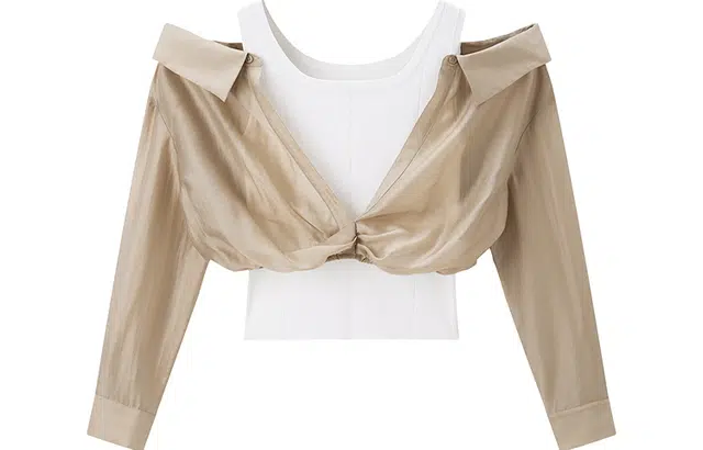 太平鸟 气质雪纺衫假两件衬衫 女款