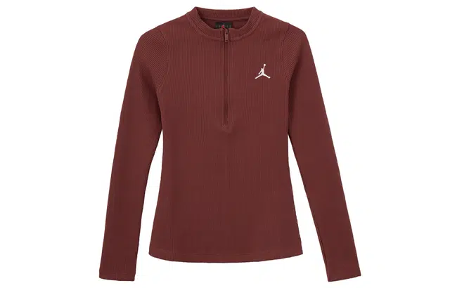 Jordan FW24 Knit Top Brown/White