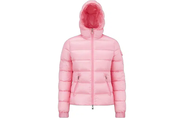 Moncler SS23 Solid Hooded Down Jacket Rose Pink