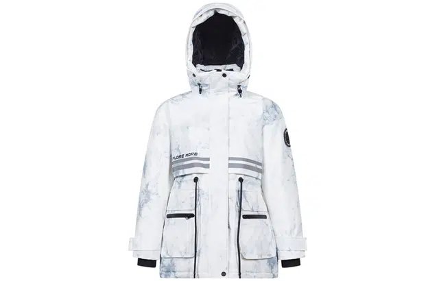 波司登 极寒系列 工装大口袋反光条抽绳鹅绒连帽羽绒服 女款