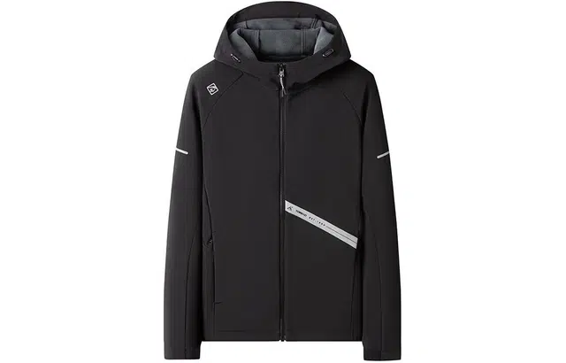 探路者 户外防风保暖防泼水弹力软壳夹克外套 女款 黑色