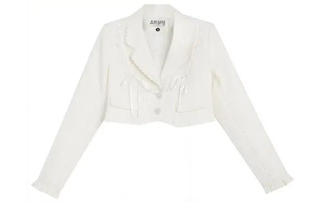 森女部落 雪芙蕾~原创千金大小姐小香风短夹克 女款 白色