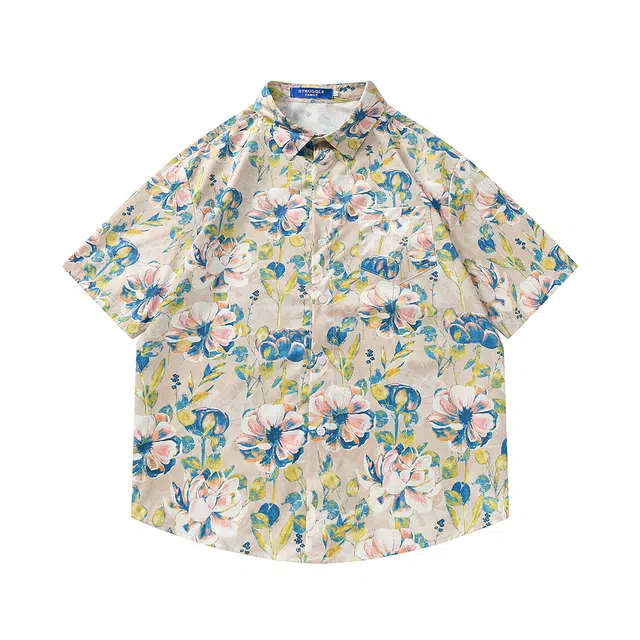 俞兆林 中式美学沙滩风度假短袖衬衫 男女同款 花色