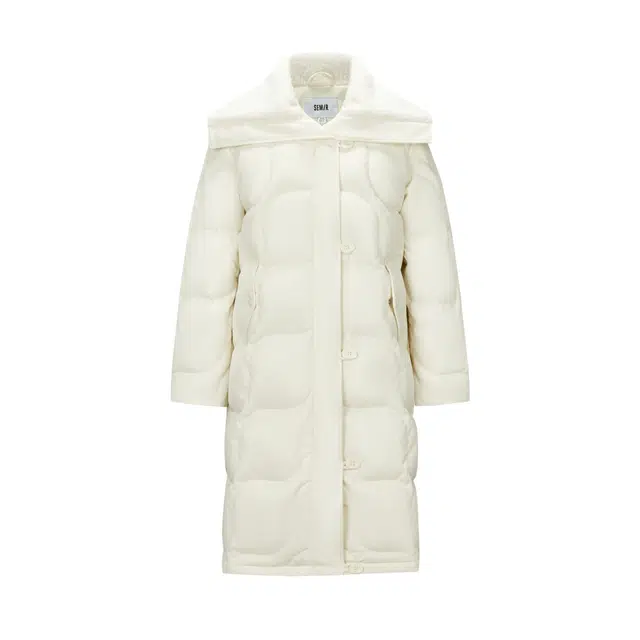 森马 仿羊羔毛大翻领保暖肌理羽绒服 女款