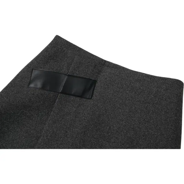 达菲时尚 纯色翻领长袖衬衫半身裙裙装套装 女款 灰色