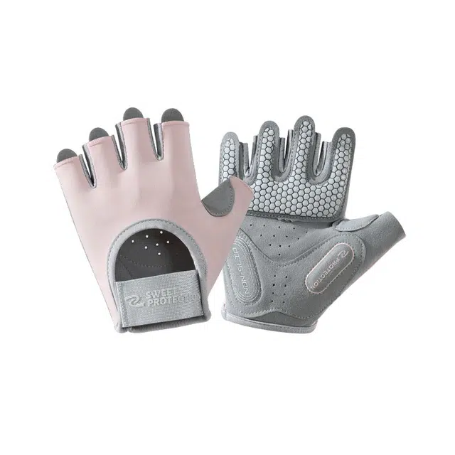 南极人 运动专业防滑耐磨防起茧半指撸铁引体向上哑铃壶铃器械训练骑行空中瑜伽透气五指 锦纶 健身手套 男女同款情侣款