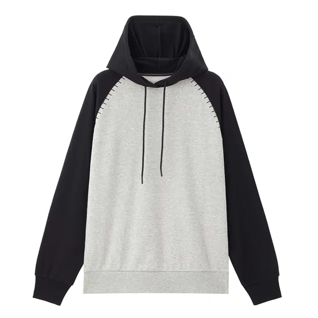 佐丹奴 撞色插肩连帽套头休闲百搭舒适长袖卫衣 女款