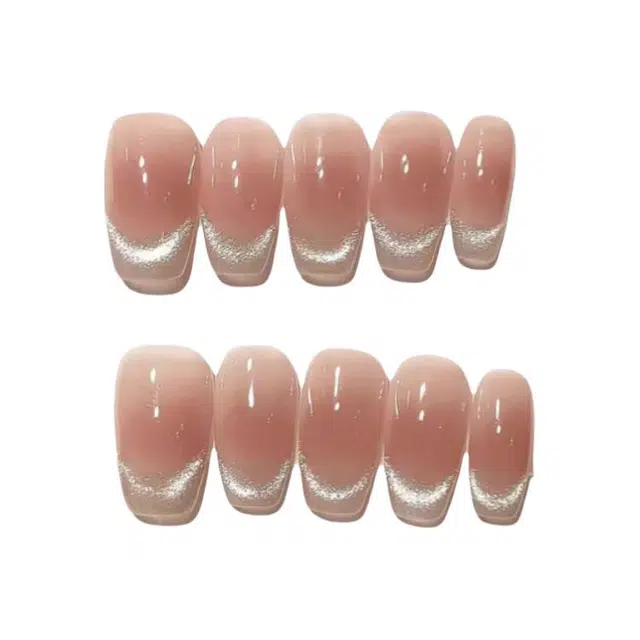 计轩 微笑猫眼  穿戴甲 中长款渐变晕染 纯欲