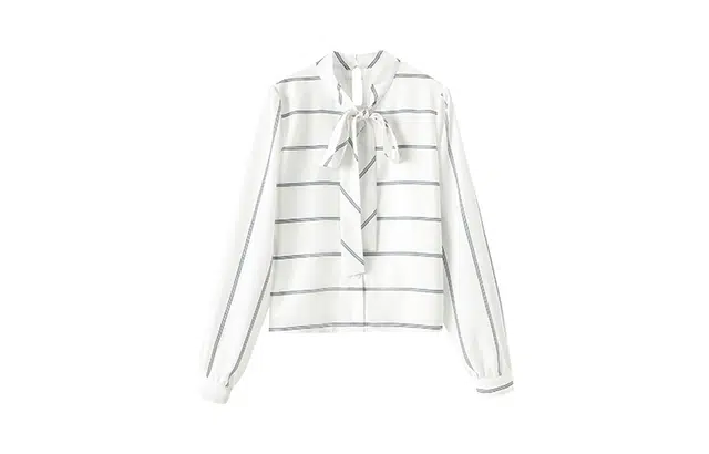 花栗鼠小姐 恋爱博物馆 时尚气质高级感偏直筒版型设计显瘦长袖衬衫 女款 条纹