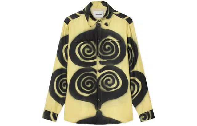 NANUSHKA Printed Twill Silk Shirt
