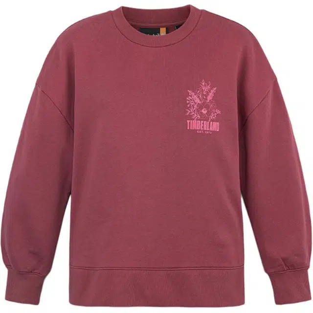 Timberland Crewneck Fleece Sweatshirt Burgundy