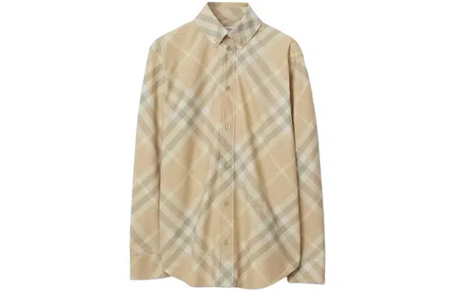 Burberry Checked Collar Shirt Brown