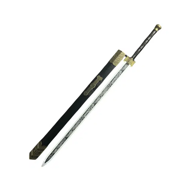 天予小镇 发光袖白雪带灯光 剑木刀带鞘古风 汉服道具武士刃 成品模型