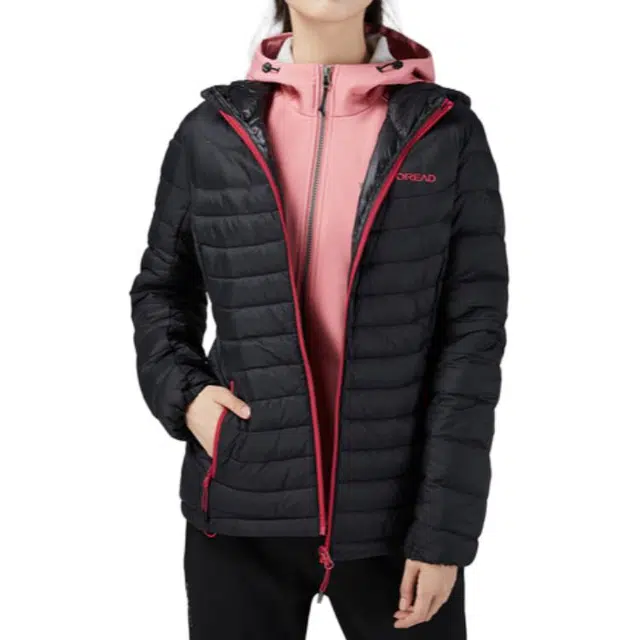 探路者 城市户外系列 鸭绒防风保暖羽绒服 女款 黑色