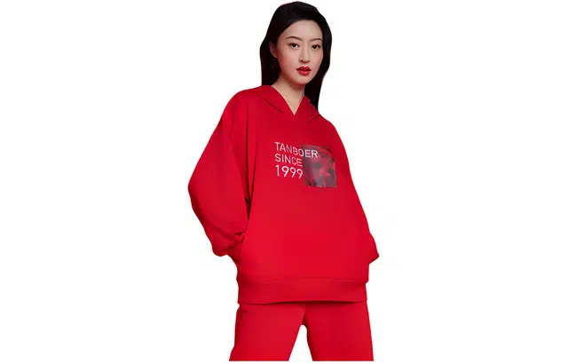 坦博尔 连帽套头纯色卫衣 男女同款