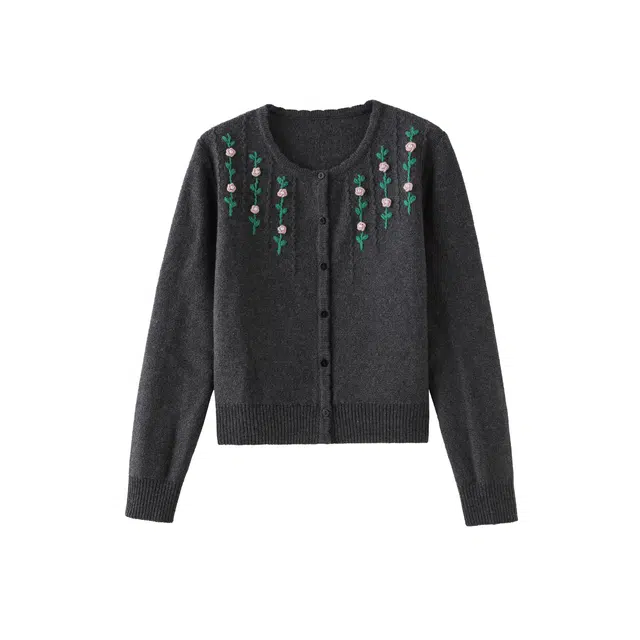 花栗鼠小姐 温暖韩系甜美钩花毛衫叠穿内搭针织衫 女款